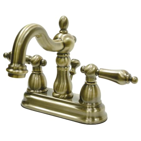 Kingston Brass Heritage, 4" Centerset Bathroom Faucet, Antique Brass KB1603AL